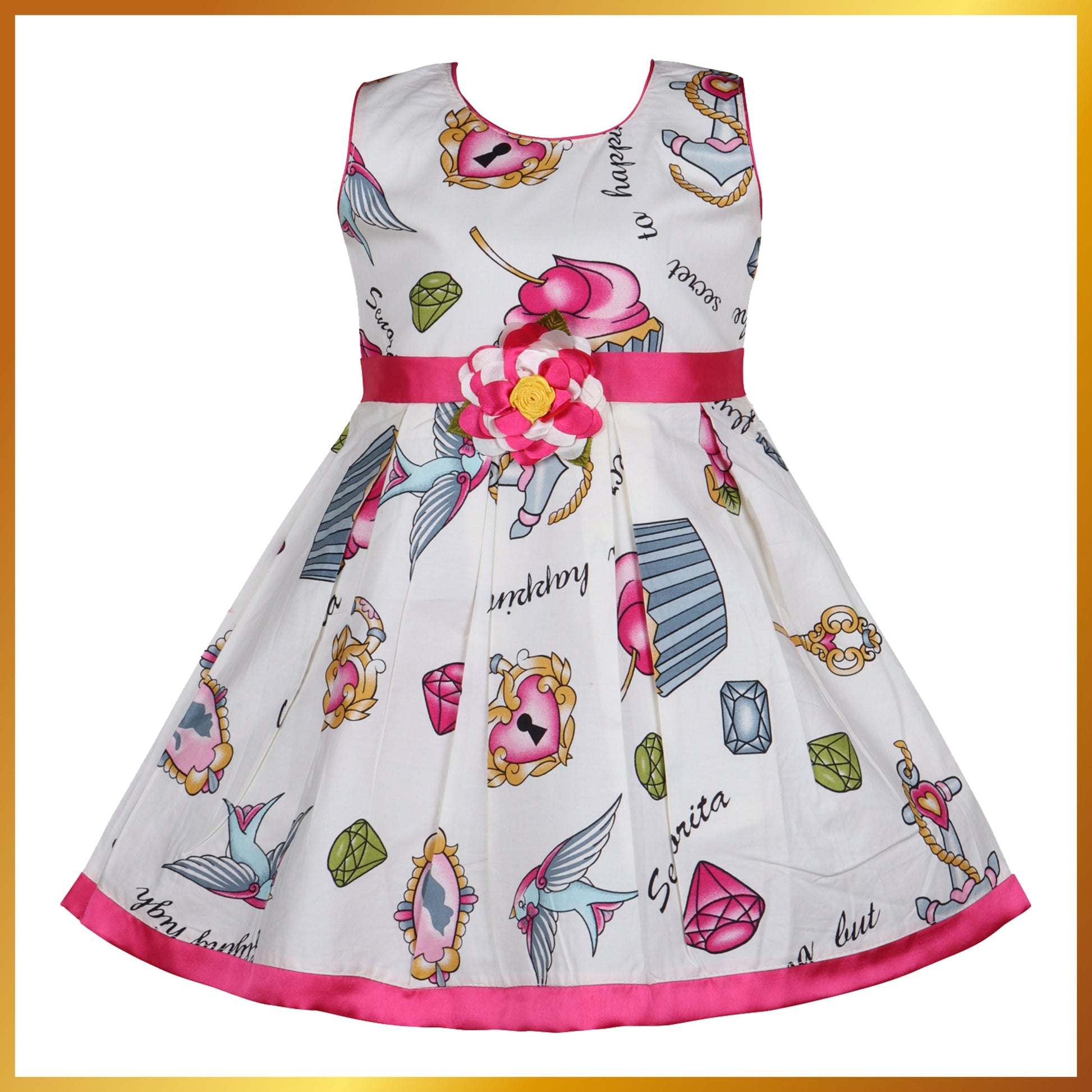 Baby Girls Casual Wear Frock Dress at Wholesale Price