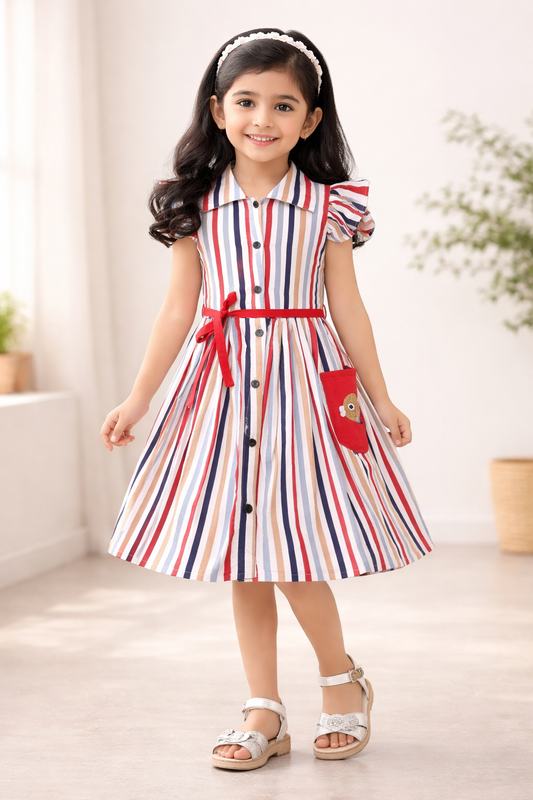 Girls Midi/Knee Length Casual Dress ctn642mlt