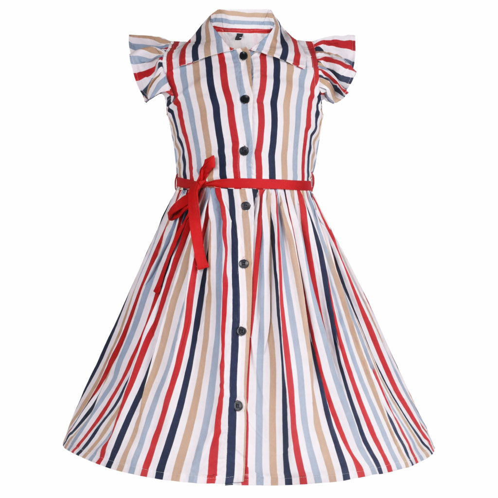 Girls Midi/Knee Length Casual Dress ctn642mlt