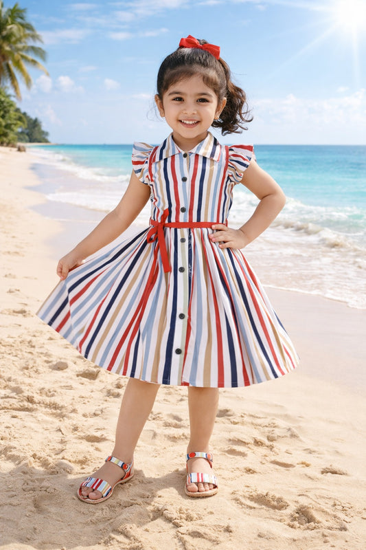 Girls Midi/Knee Length Casual Dress ctn642mlt