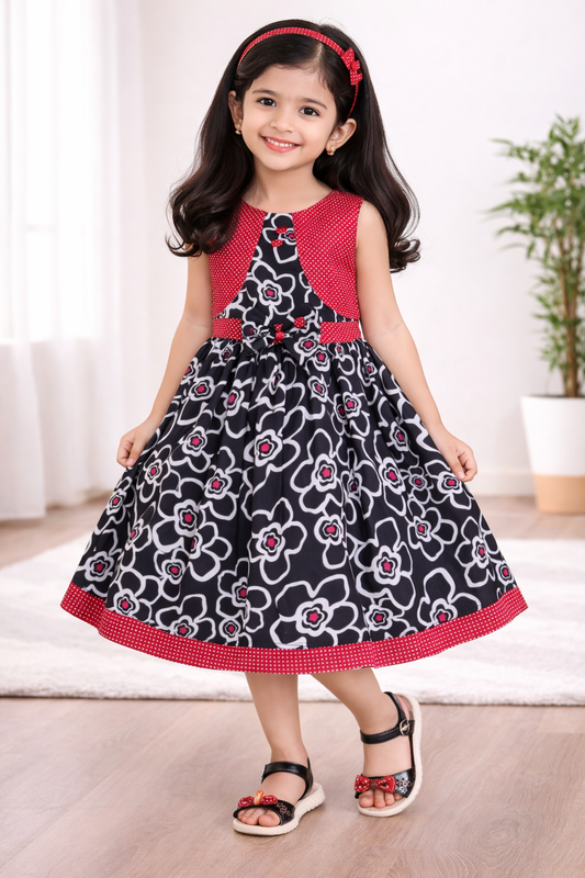 Baby Girls Midi/Knee Length Casual Dress ctn80pnk - Wish Karo - photo 1