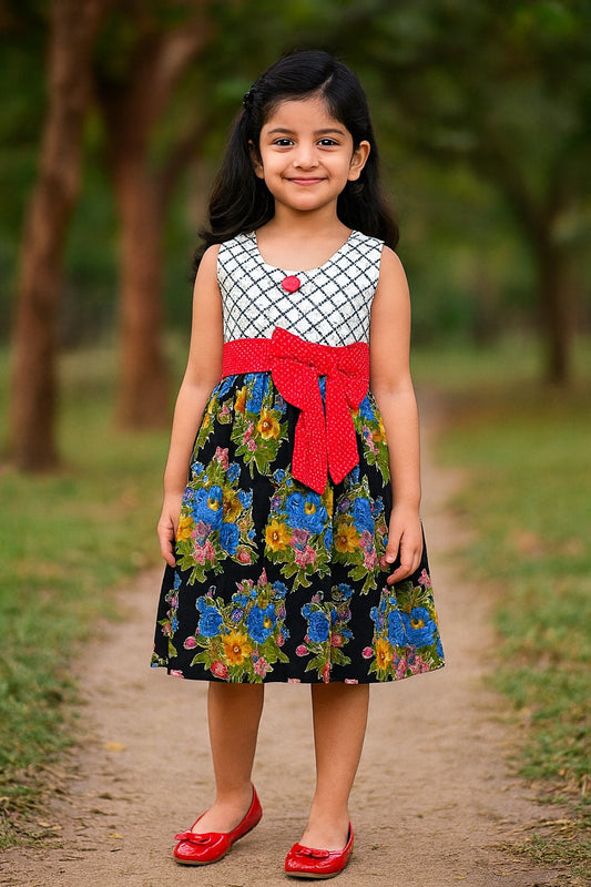 Kids Cotton Dress Frock (ctn80rdnw)
