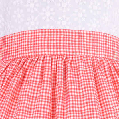Girls Midi/Knee Length Casual Dress ctnp656wht