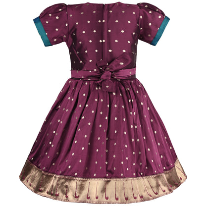 Girls Zari Border Ethnic Dress etho15grn