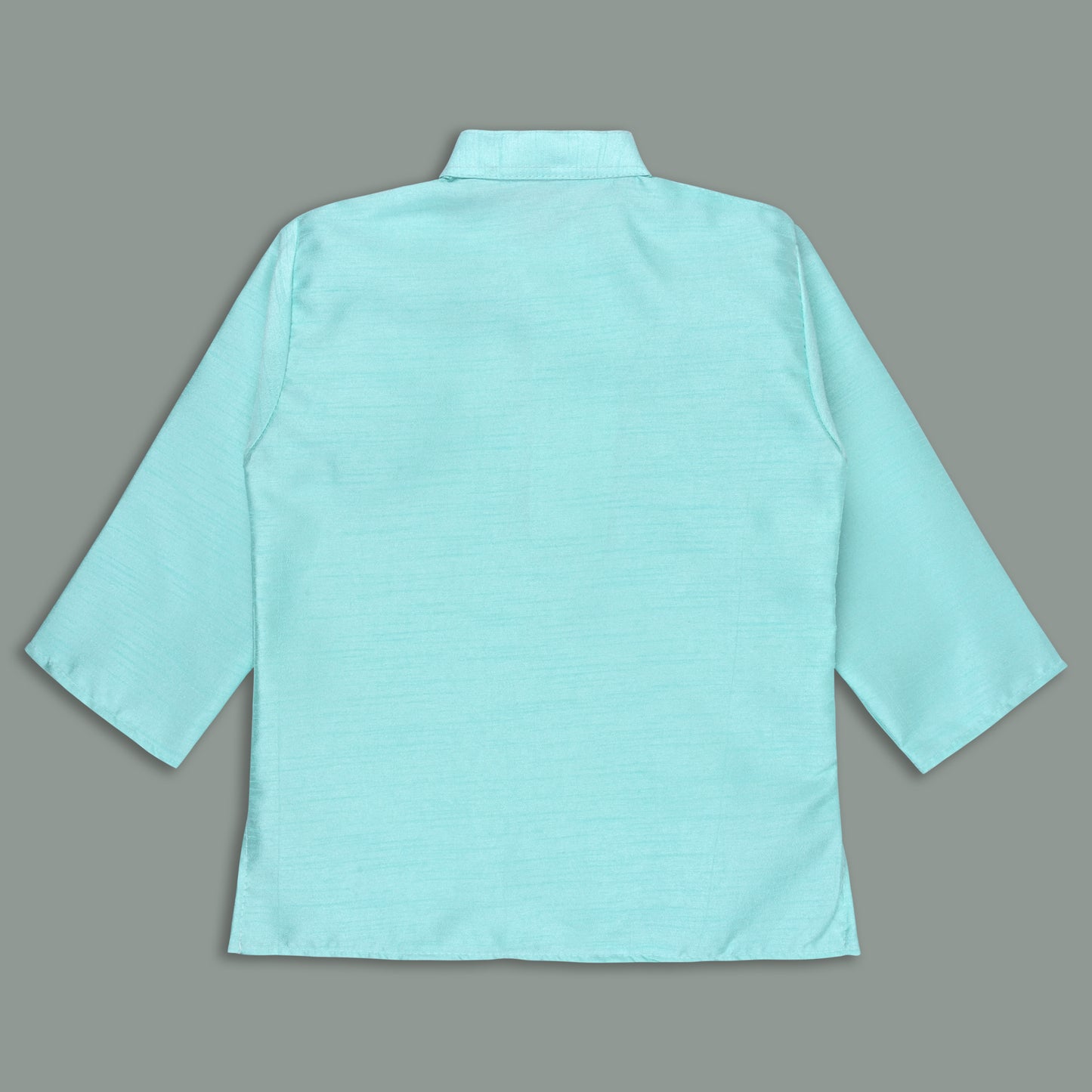 Boys Traditional Art Silk Kurta and Dhoti Set – Gold Detailing