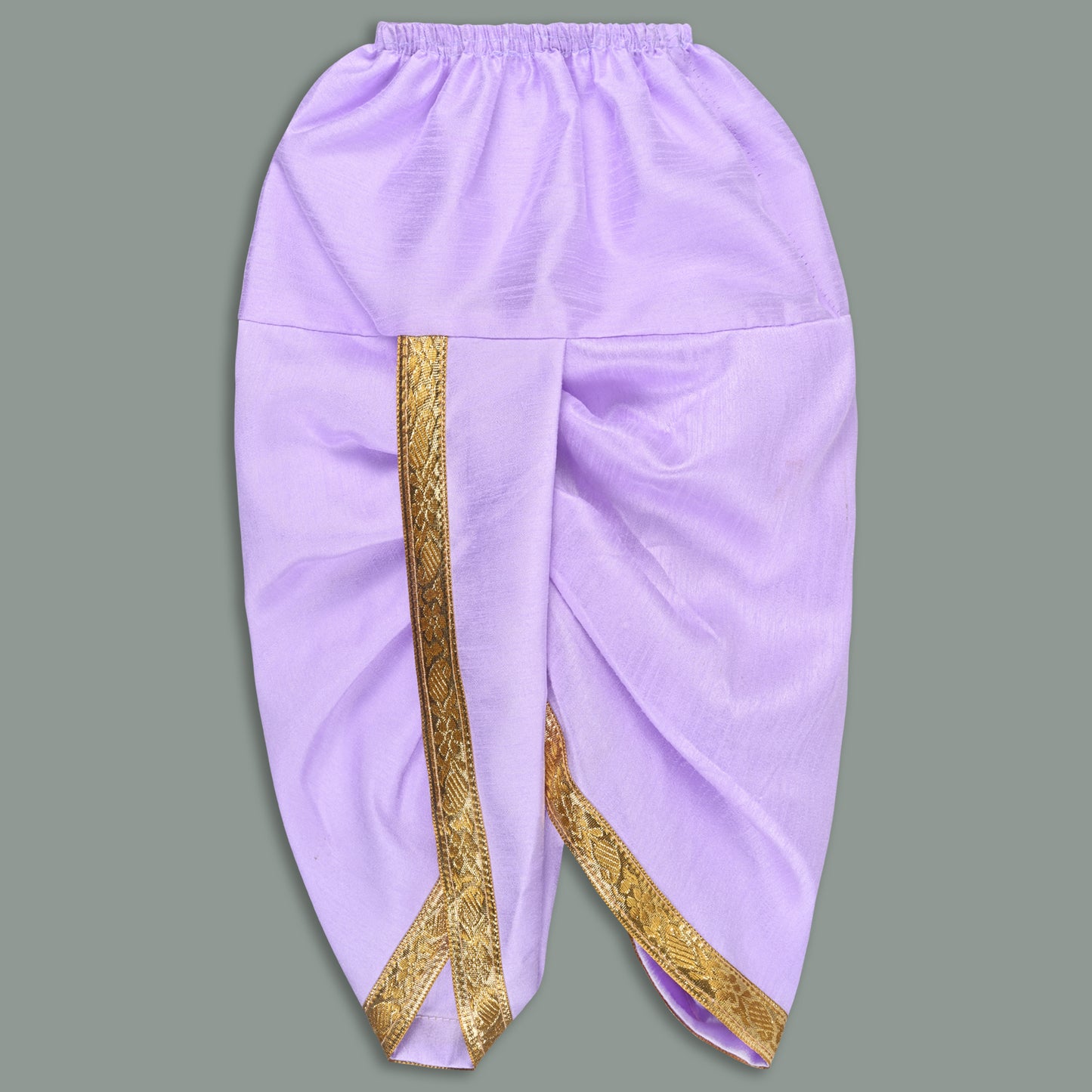 Boys Traditional Art Silk Kurta and Dhoti Set – Gold Detailing