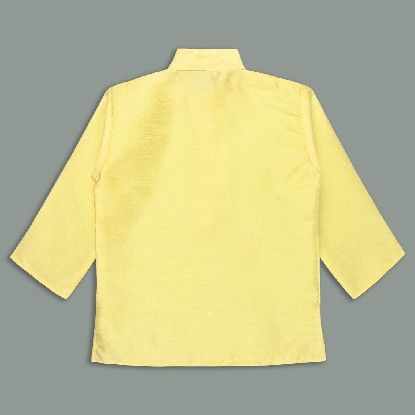 Boys Traditional Art Silk Kurta and Dhoti Set – Gold Detailing