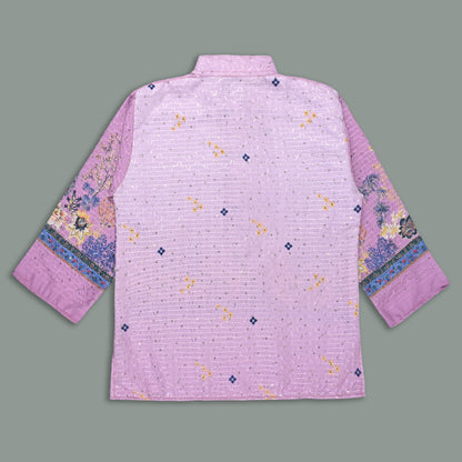 Boys Traditional Printed Art Silk Kurta and Dhoti Set