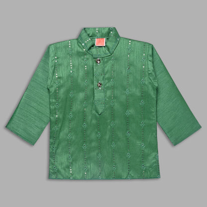 Boys Traditional Art Silk Kurta and Dhoti Set