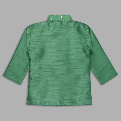 Boys Traditional Art Silk Kurta and Dhoti Set