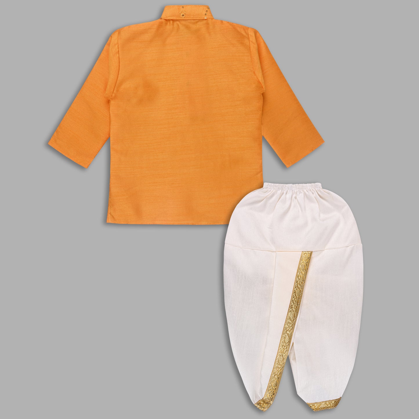 Boys Traditional Art Silk Kurta and Dhoti Set