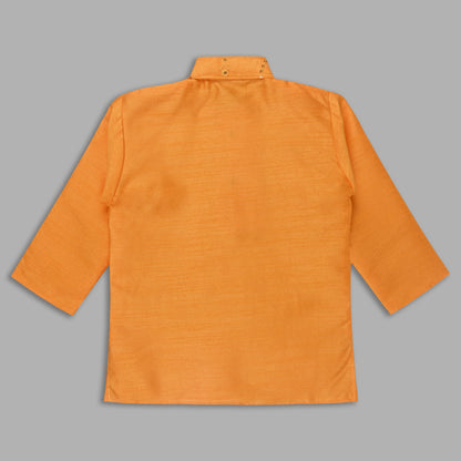Boys Traditional Art Silk Kurta and Dhoti Set