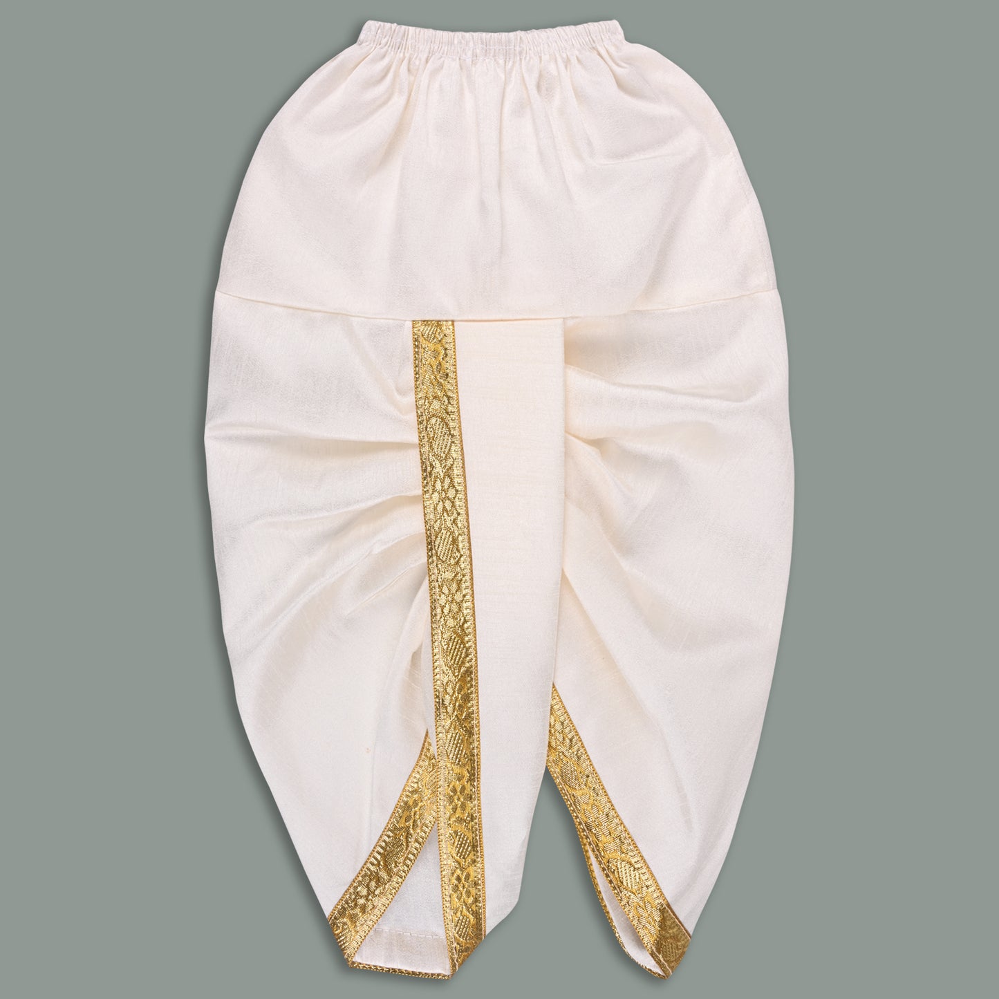 Boys Traditional Printed Art Silk Kurta and Dhoti Set