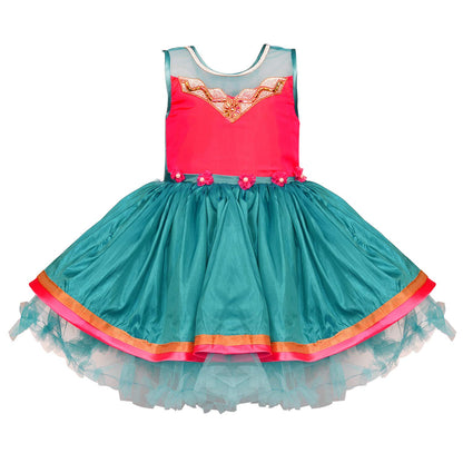 Baby Girls Party Wear Frock Birthday Dress For Girls fe2651grn -  Party Wear - frocks Party Wear - baby dress