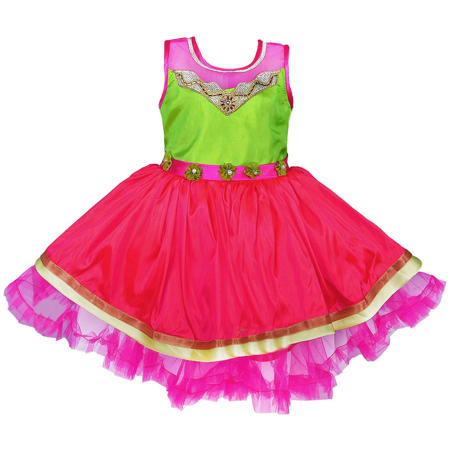 Baby Girls Party Wear Frock Birthday Dress For Girls fe2651pnk -  Party Wear - frocks Party Wear - baby dress