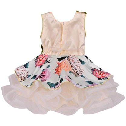 Baby Girls Dress Birthday Frocks for Girls - Satin - (fe2729grn)