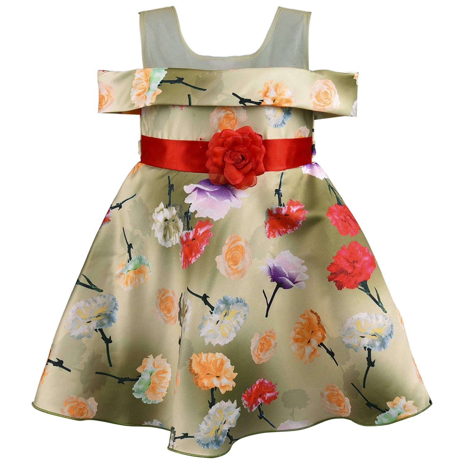 Baby Girls Frock Dress-fe2731rd -  Party Wear - frocks Party Wear - baby dress
