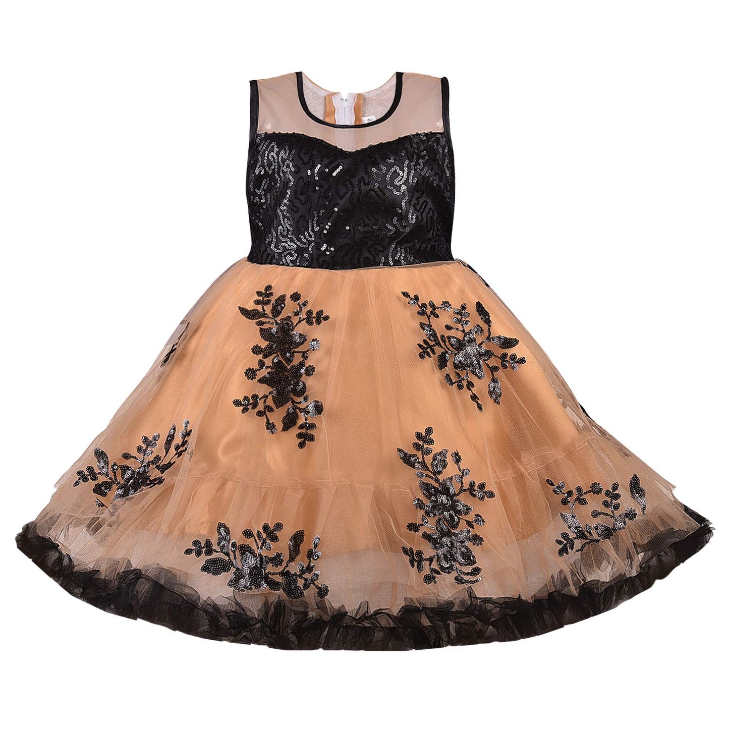 Baby Girls Frock Dress-fe2735bg -  Party Wear - frocks Party Wear - baby dress