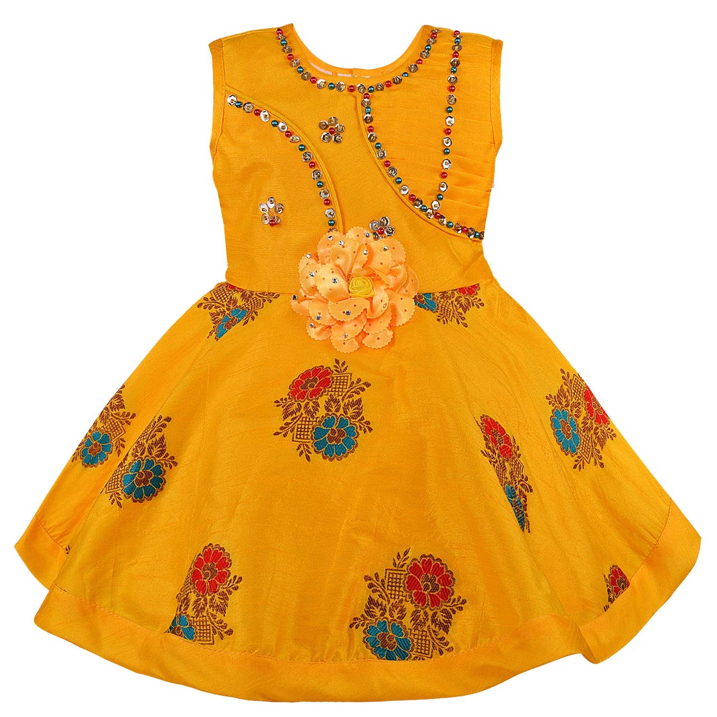 Baby Girls Frock Dress-fe2737y -  Party Wear - frocks Party Wear - baby dress