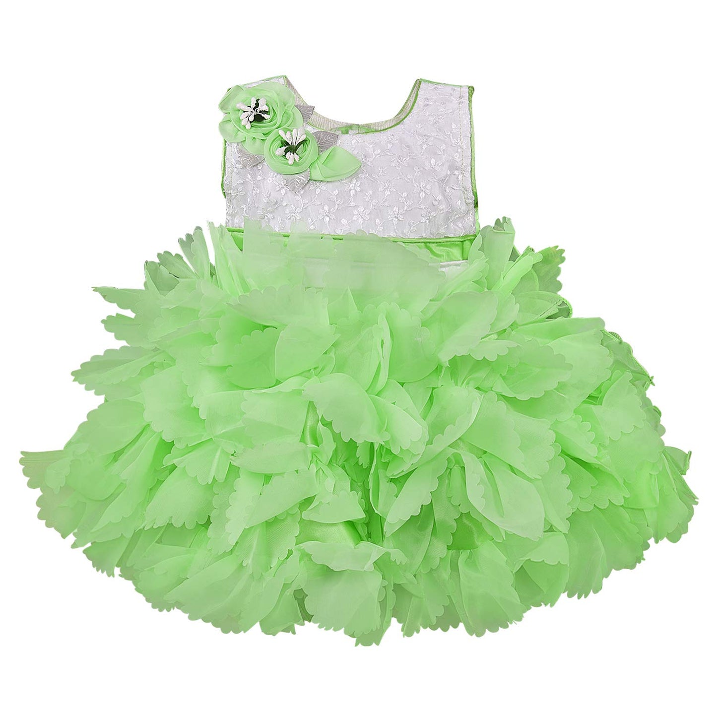 Baby Girls Frock Dress-fe2753grn -  Party Wear - frocks Party Wear - baby dress