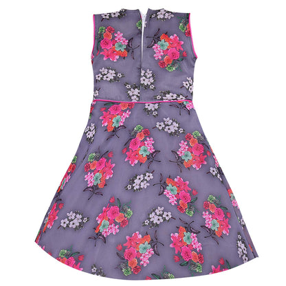 Baby Girls Partywear Frocks Dress For Girls (fe2760gry)