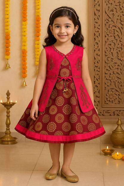 Girls Embroidered Ethnic Dress fe2767