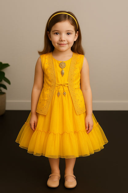 Baby Girls Partywear Frocks Dress For Girls (fe2773y)
