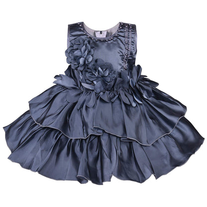 Baby Girls Frock Dress-(fe2786gry_Grey)
