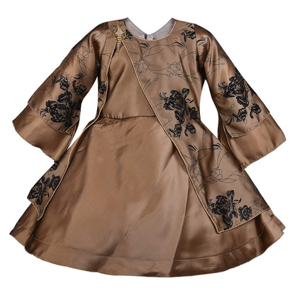 Baby Girls Partywear Dress Frocks For Girls (fe2788bwn)