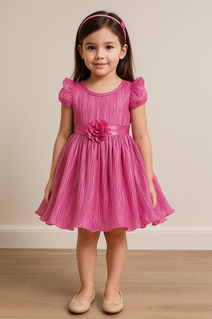 Baby Girls Partywear Frocks Dress For Girls (fe2789pnk)