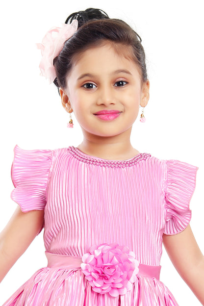 Baby Girls Partywear Frocks Dress For Girls (fe2789pnknw)