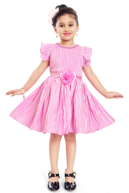 Baby Girls Partywear Frocks Dress For Girls (fe2789pnknw)