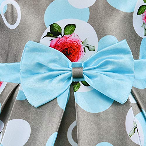 Baby Girls Frock Dress-fe2803blu -  Party Wear - frocks Party Wear - baby dress