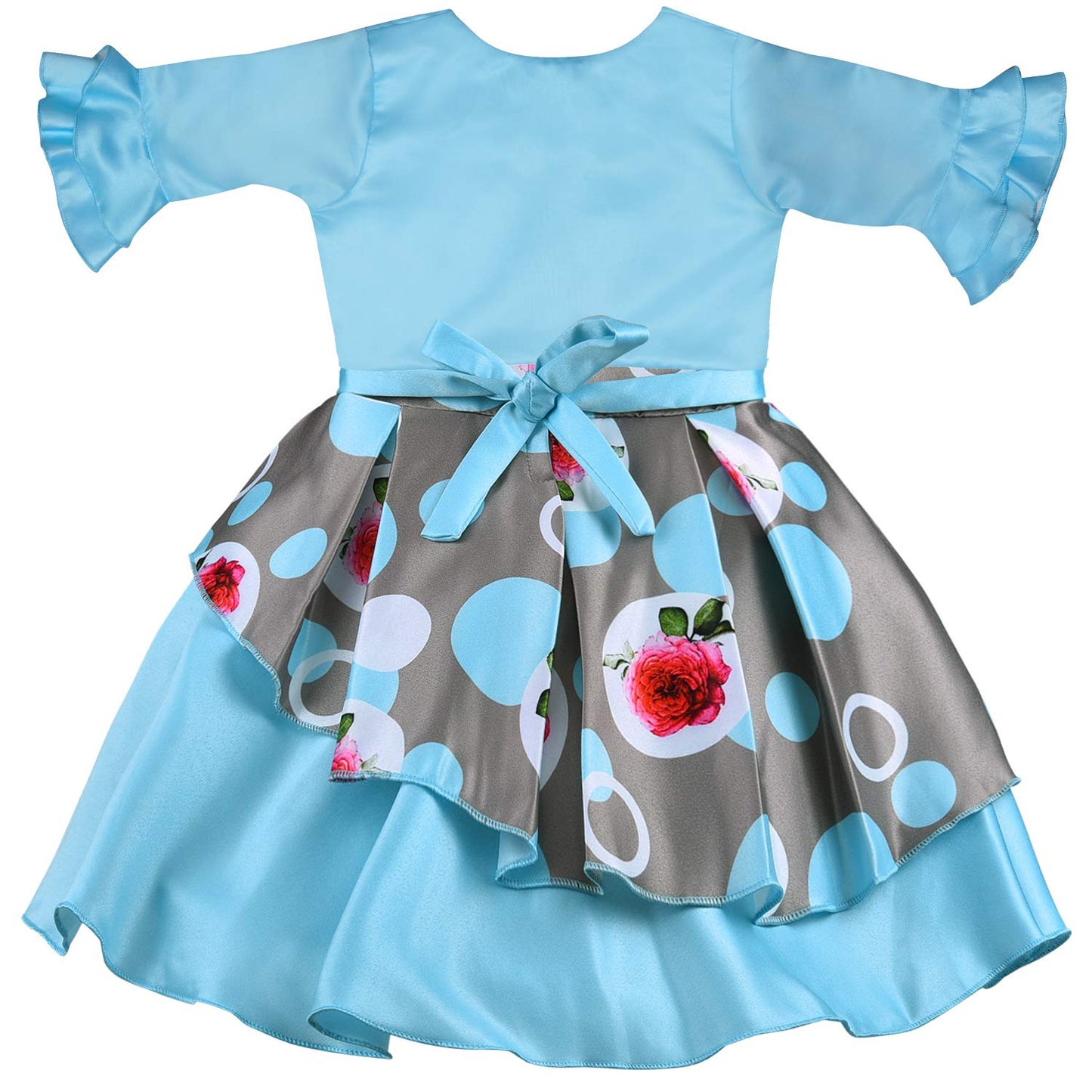 Baby Girls Partywear Frocks Dress For Girls with Jacket (fe2803sb)