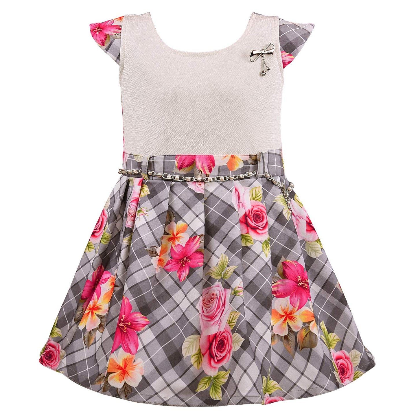 Baby Girls Frock Dress-fe2807rd -  Party Wear - frocks Party Wear - baby dress