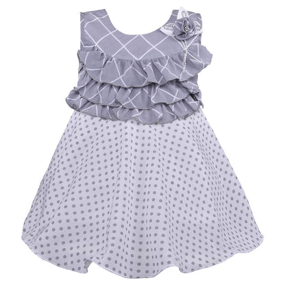 Baby Girls Dress Frock-fe2813gry -  Party Wear - frocks Party Wear - baby dress