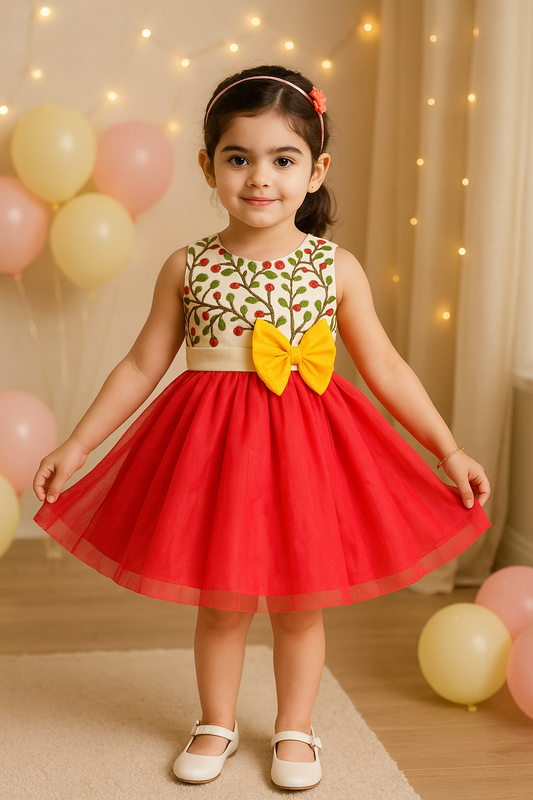 Baby Girls Partywear Frocks Dress For Girls (fe2915pnk)