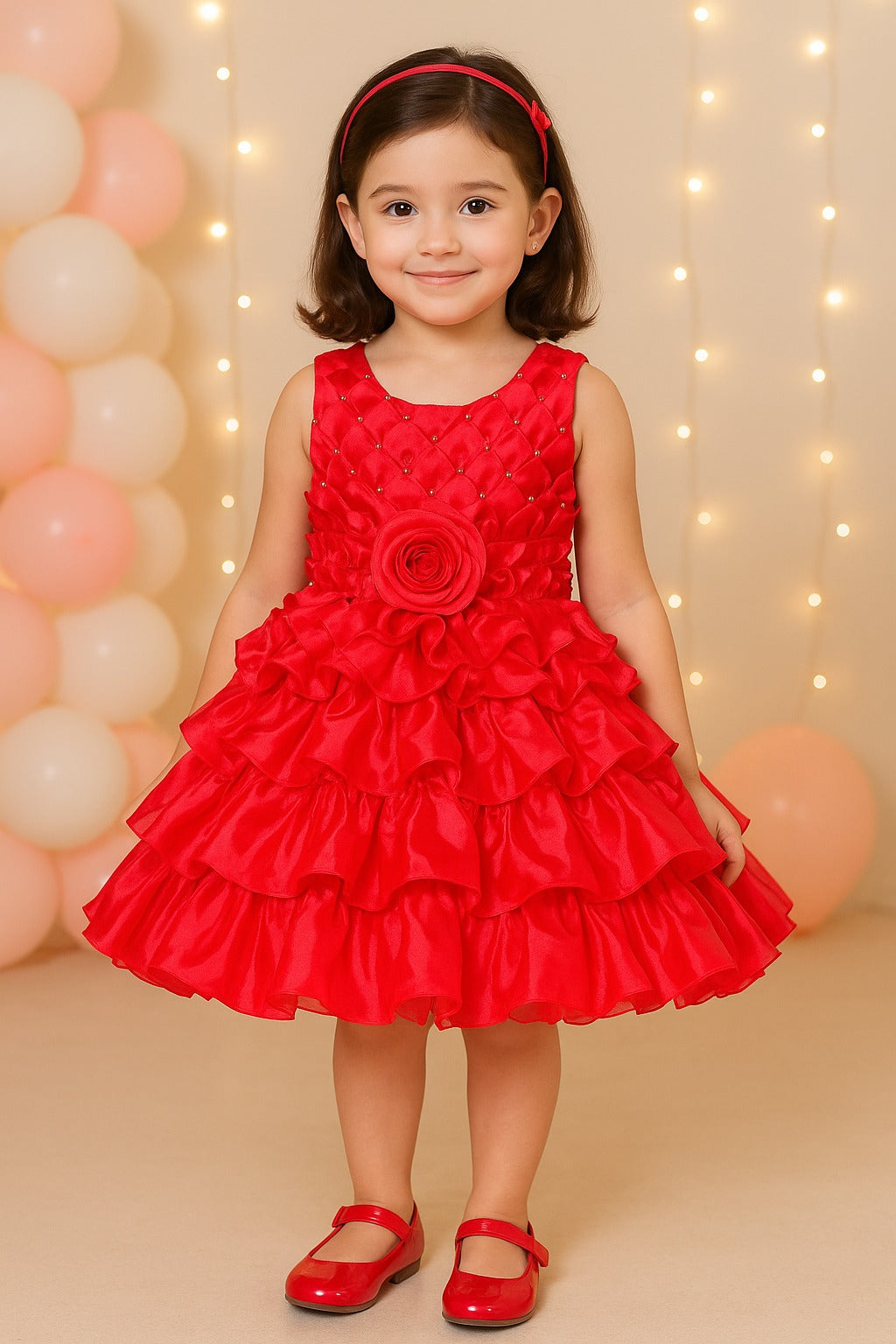 kids Partywear  Dress Frock (fe2921rd)
