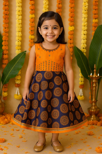 kids Partywear  Dress Frock (fe2922org)
