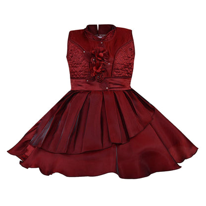 kids Partywear  Dress Frock (fe2924mrn)