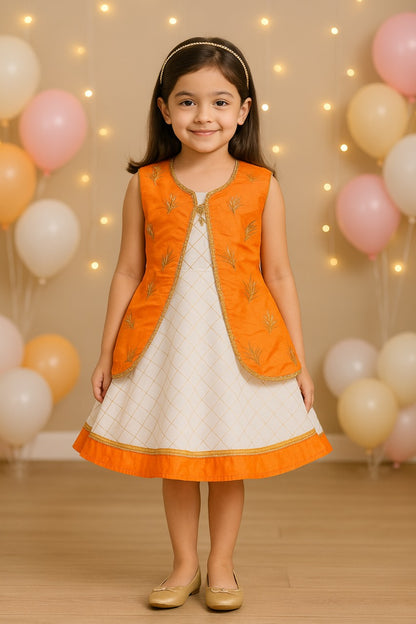 Kids Birthday Dress Frock (fe2926org)