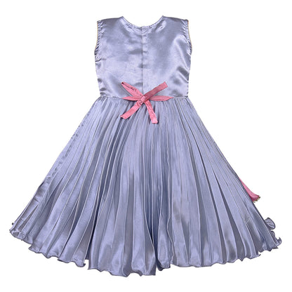 Girls Layered Pleated Embroidered Ethnic Dress