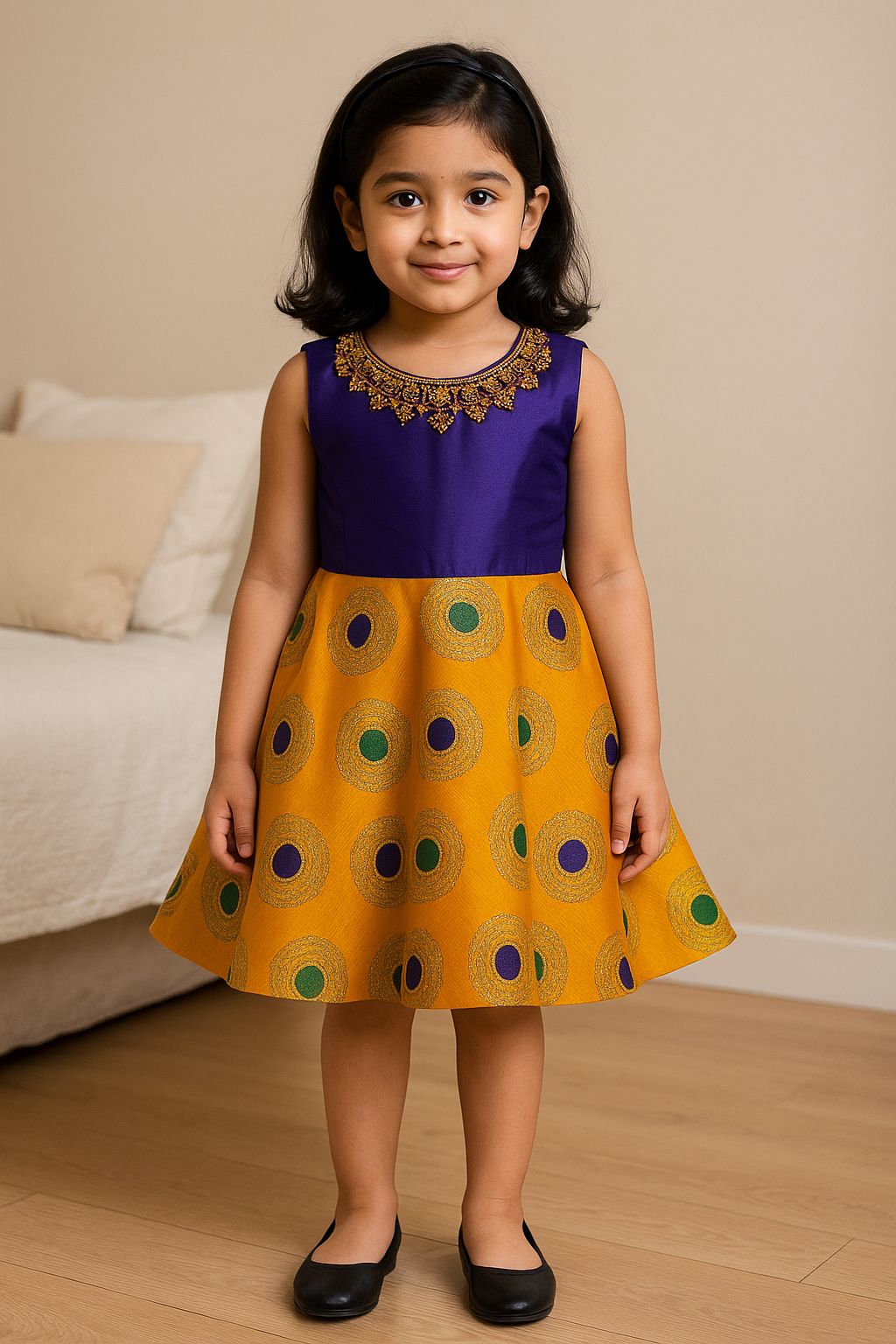 Girls Midi/Knee Length Party Dress fe2943nb
