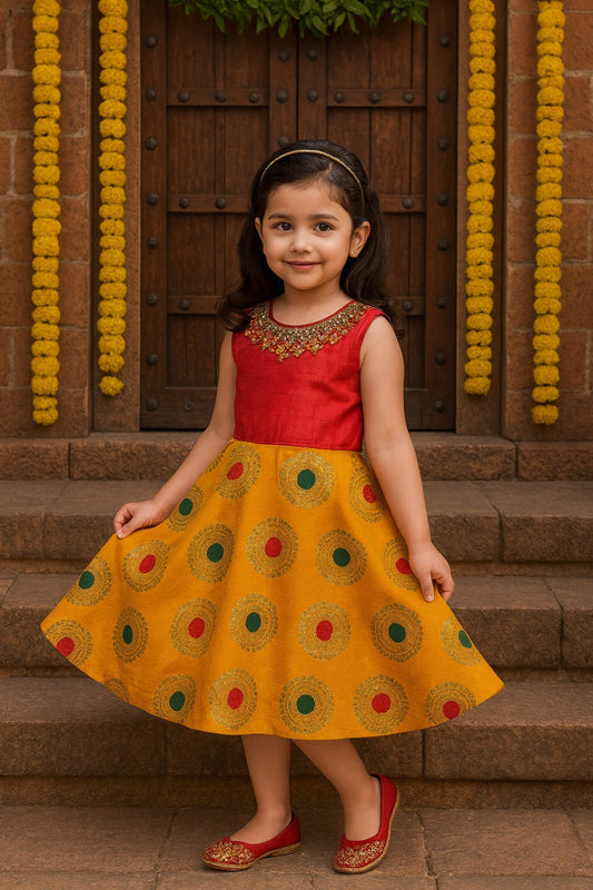 Baby Girls Embellished Ethnic Frocks Dress fe2943yrd