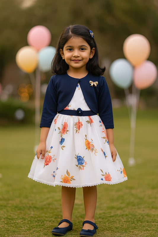 baby girls partywear frocks dress for girls fe3004whtJKTNBS