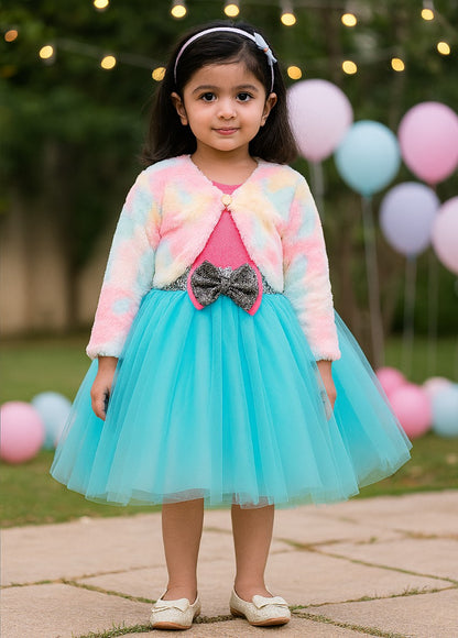 baby girls partywear frocks dress for girls fe3132bluJKTMLTF