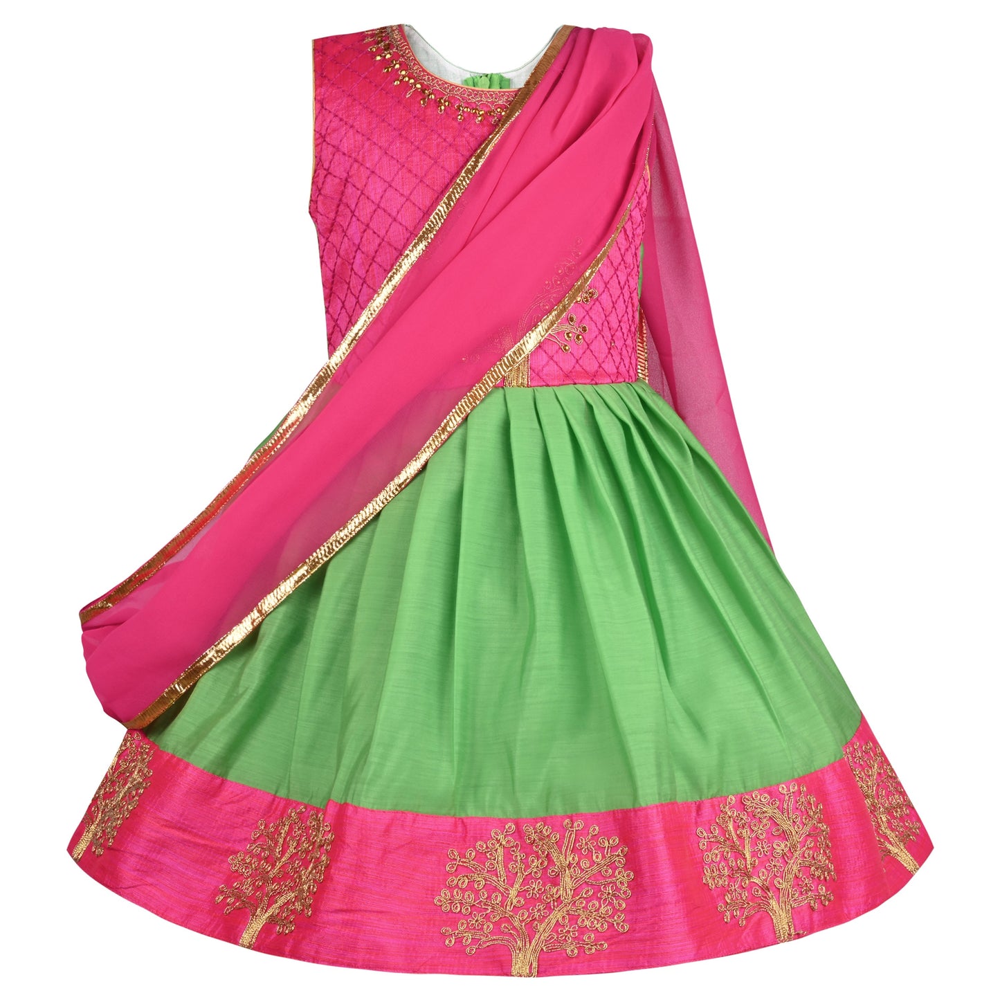 Girls Embroidered Ethnic Half saree dress Fe3133