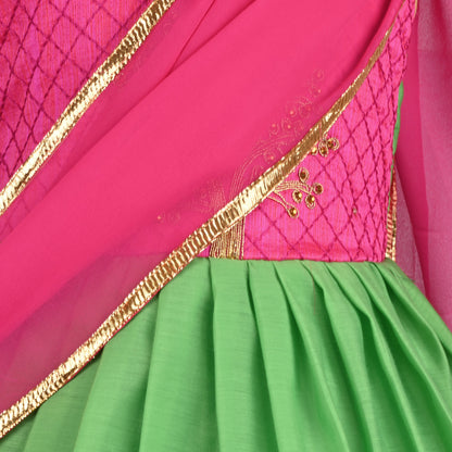 Girls Embroidered Ethnic Half saree dress Fe3133
