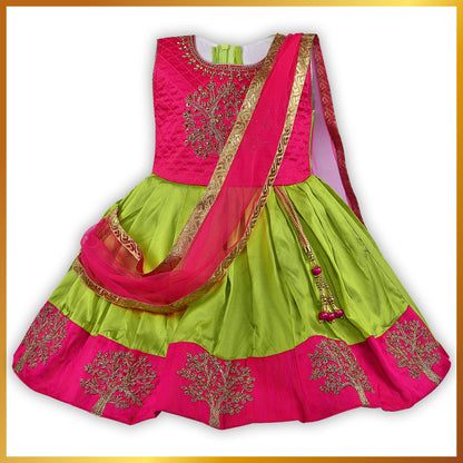 Girls Embroidered Ethnic Half saree dress Fe3133