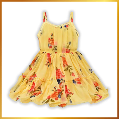 Girls Floral Strappy Dress fe3149y
